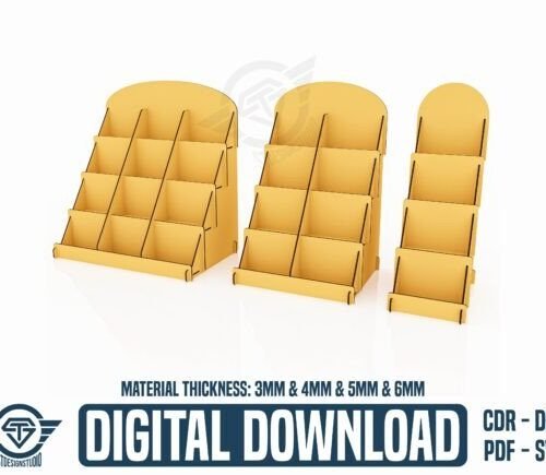 Expositor De 3 Tamanos Diferentes Creativo Digital